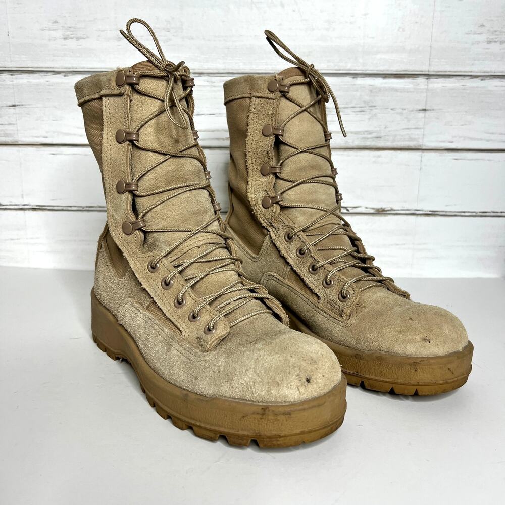 Altama Gore-tex Tan Lace Up Military Boot Vibram Shoe Size 6 Wide